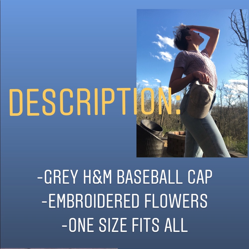 Customized Flower Embroidered Hat - Picture 3 of 4
